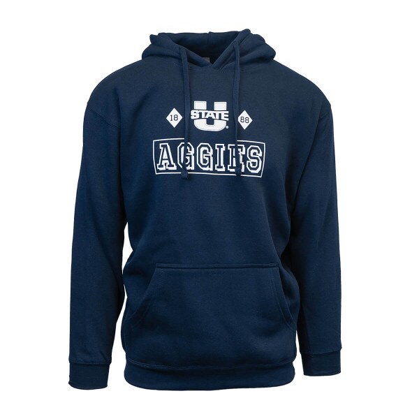 Navy, U-State, Aggies, Diamond, Sweatshirt, Hoodie